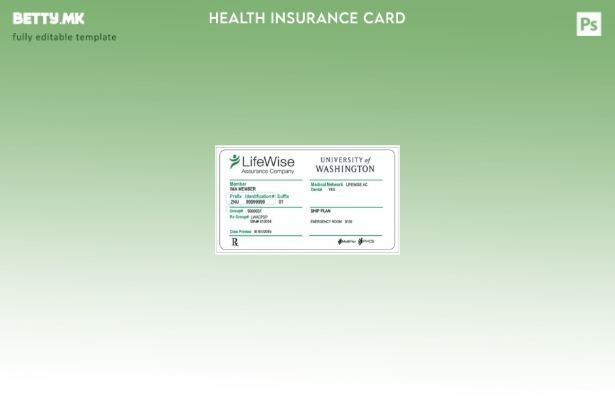 Модерен стил Универзитет на САД во Вашингтон, Шаблон за здравствено осигурување 